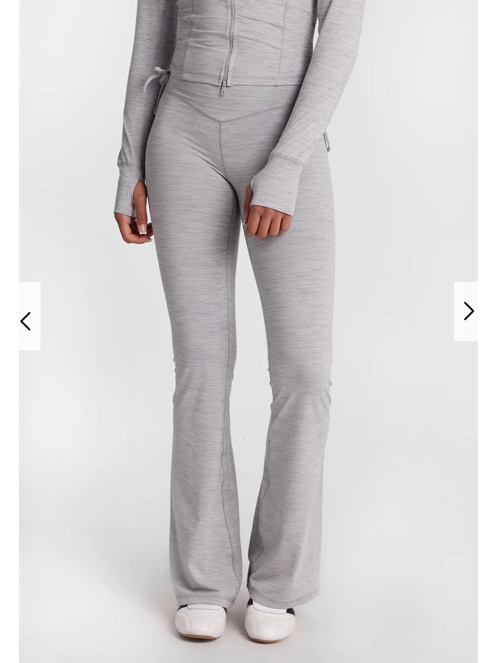 Aeropostale Light Gray Flared Active Pants